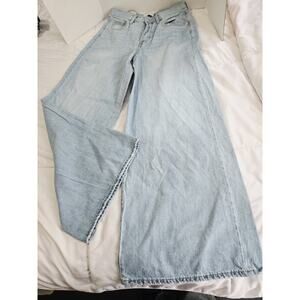 Universal Thread Women's Mid Rise Super Wide Leg Jeans Size 6R Boho Indie Hippy